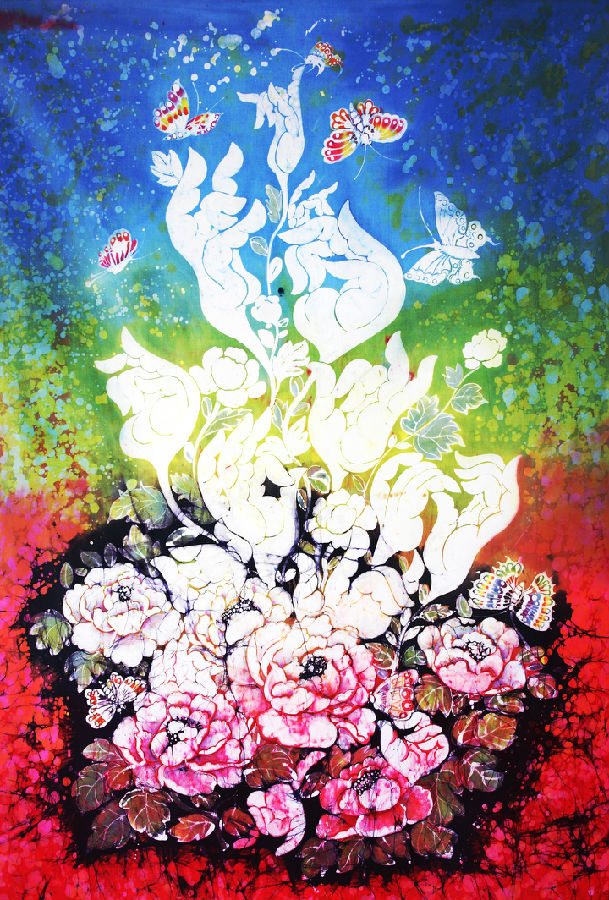 蜡染《手语之花》 荣获全国职业院校展洽会金奖。.jpg